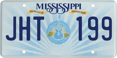 MS license plate JHT199