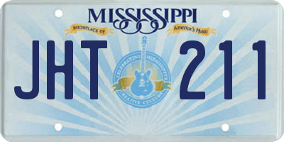MS license plate JHT211