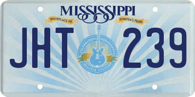 MS license plate JHT239