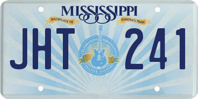MS license plate JHT241