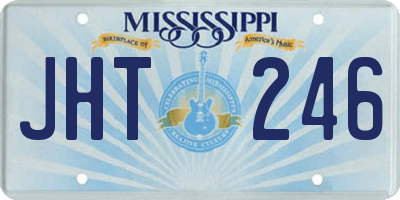 MS license plate JHT246