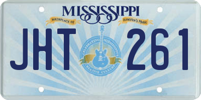 MS license plate JHT261