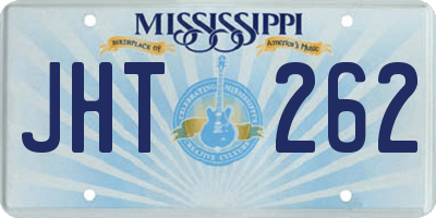 MS license plate JHT262