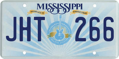 MS license plate JHT266