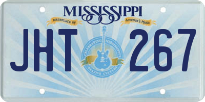 MS license plate JHT267