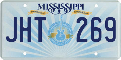 MS license plate JHT269