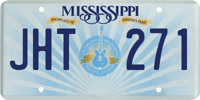 MS license plate JHT271