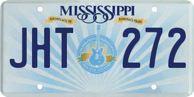 MS license plate JHT272