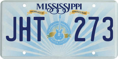 MS license plate JHT273
