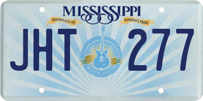 MS license plate JHT277
