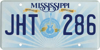 MS license plate JHT286