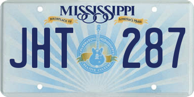 MS license plate JHT287