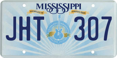 MS license plate JHT307
