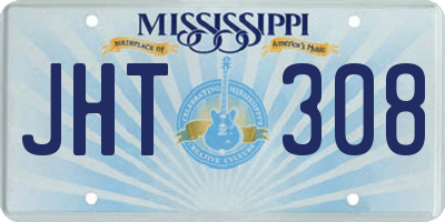 MS license plate JHT308