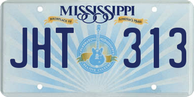 MS license plate JHT313