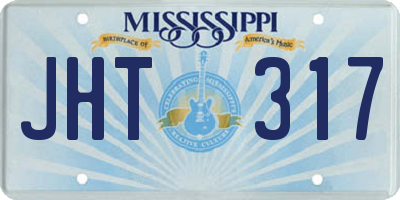 MS license plate JHT317