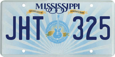 MS license plate JHT325