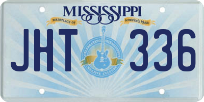 MS license plate JHT336