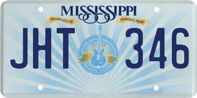 MS license plate JHT346