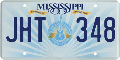 MS license plate JHT348