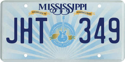 MS license plate JHT349