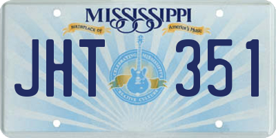MS license plate JHT351