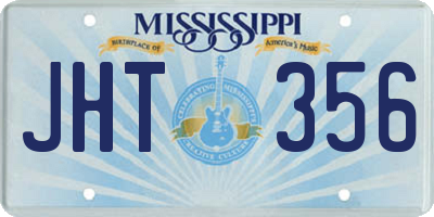 MS license plate JHT356