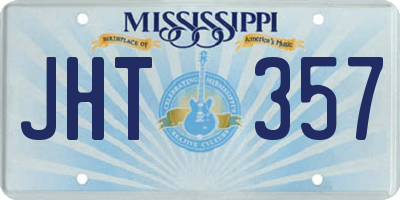 MS license plate JHT357