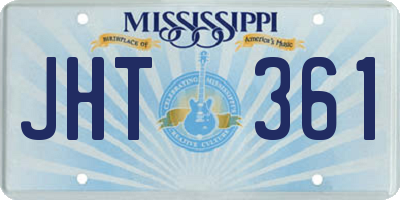 MS license plate JHT361
