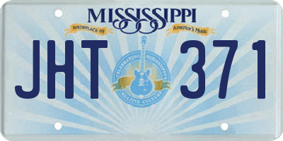 MS license plate JHT371