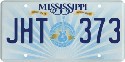 MS license plate JHT373