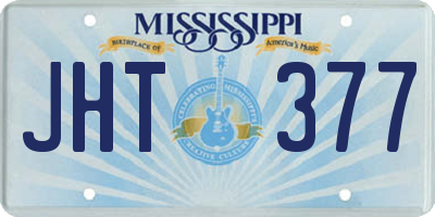 MS license plate JHT377