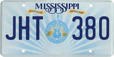 MS license plate JHT380