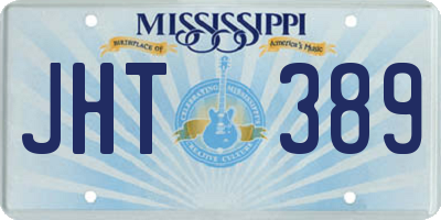 MS license plate JHT389