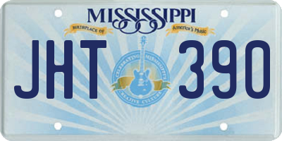 MS license plate JHT390