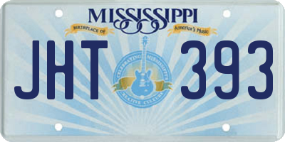 MS license plate JHT393
