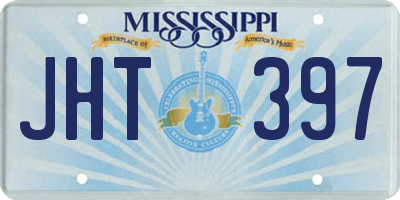 MS license plate JHT397