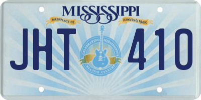 MS license plate JHT410
