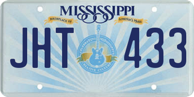 MS license plate JHT433