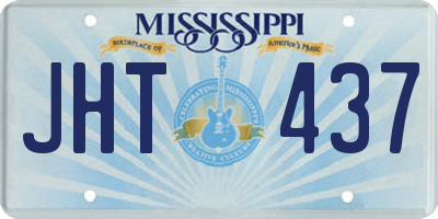 MS license plate JHT437