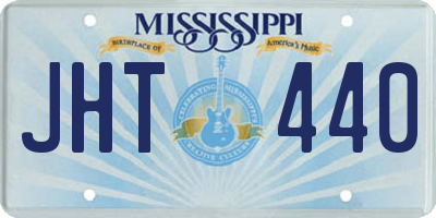 MS license plate JHT440