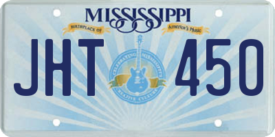 MS license plate JHT450