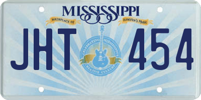 MS license plate JHT454