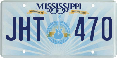 MS license plate JHT470