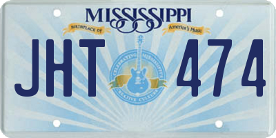 MS license plate JHT474
