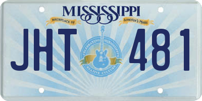 MS license plate JHT481