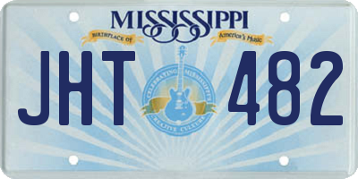 MS license plate JHT482