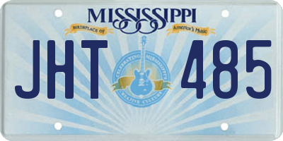 MS license plate JHT485