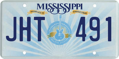 MS license plate JHT491