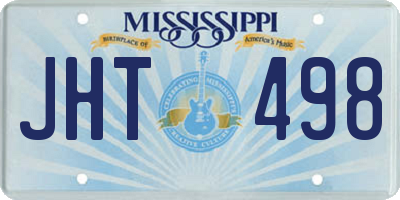 MS license plate JHT498